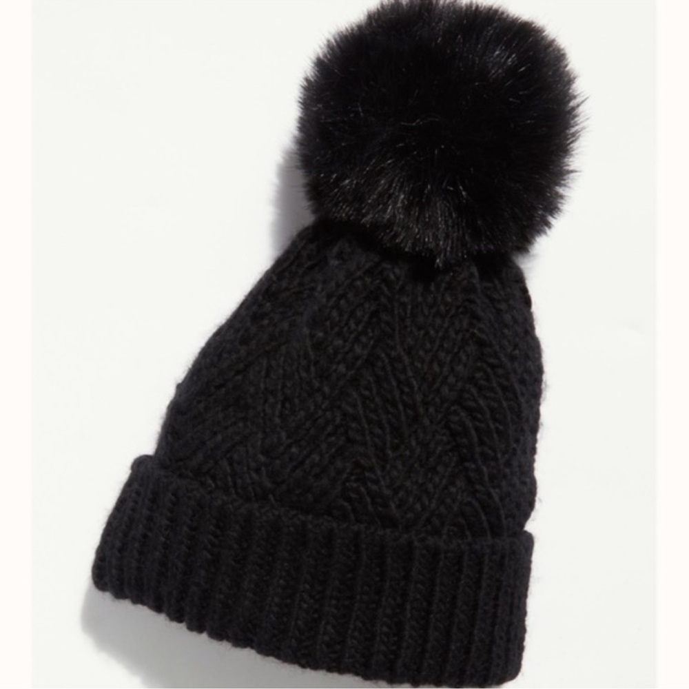 Free People Black Beanie